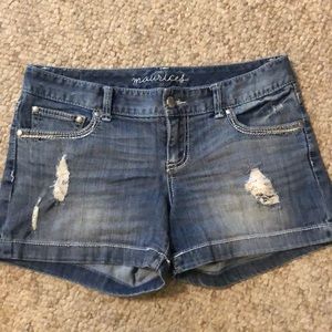 Denim shorts